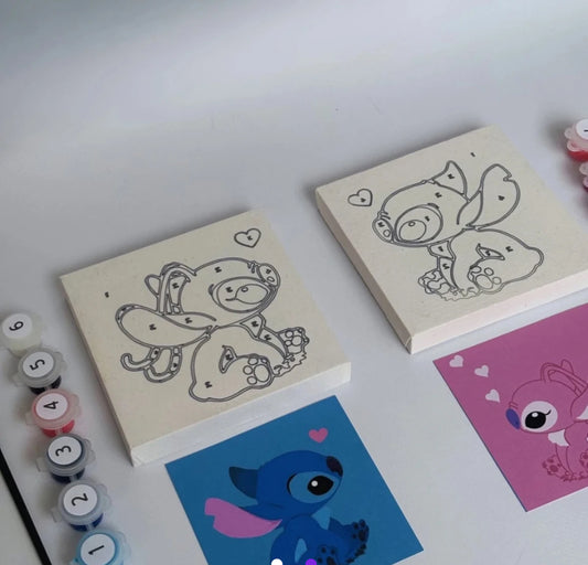 Stitch & Angel Tuval Boyama